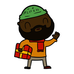 cartoon bearded man