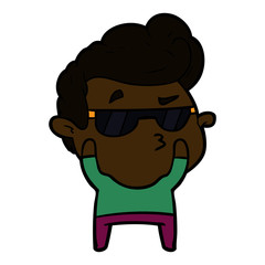 cartoon cool guy