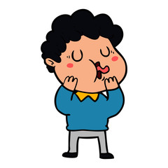 cartoon man singing