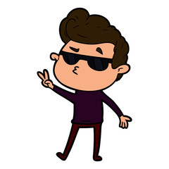 cartoon cool guy