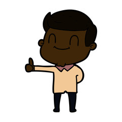 cartoon friendly man