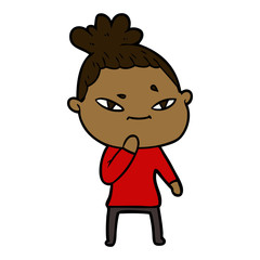 Obraz premium cartoon woman