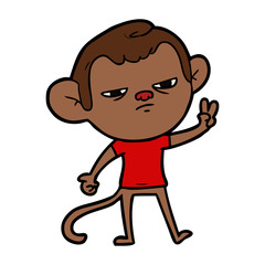cartoon annoyed monkey