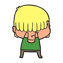 cartoon boy with untidy hair