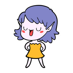 cartoon elf girl