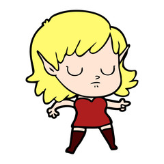 cartoon elf girl