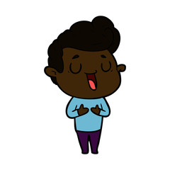 happy cartoon man