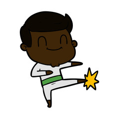 cartoon friendly man