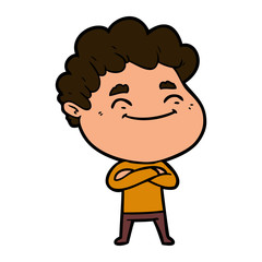 cartoon friendly man