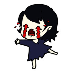 cartoon crying vampire girl