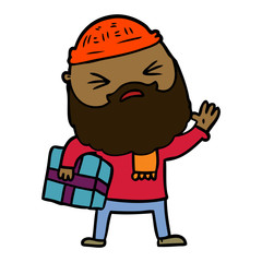 cartoon man with beard