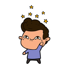 cartoon excited man