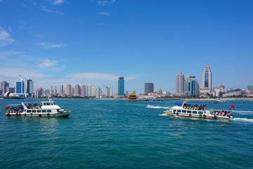 The beautiful seaside scenery of Qingdao