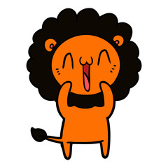 happy cartoon lion