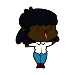 cartoon woman