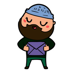 cartoon man with beard