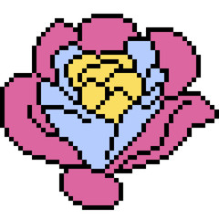 vector pixel art flower