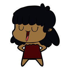 cartoon woman laughing