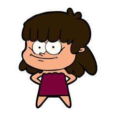 cartoon smiling woman