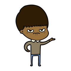 cartoon angry boy