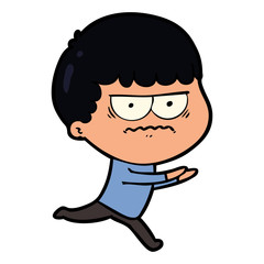 cartoon annoyed man
