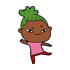 cartoon woman