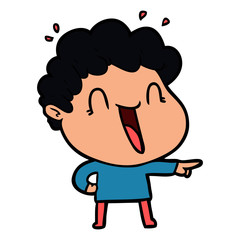 cartoon happy man