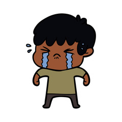 cartoon boy crying