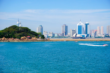 The beautiful seaside scenery of Qingdao