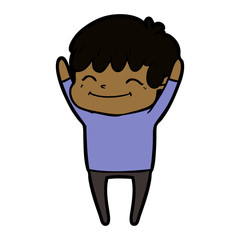 cartoon happy boy