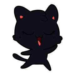 happy cartoon cat