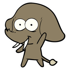 happy cartoon elephant