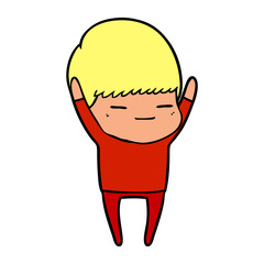 cartoon smug boy