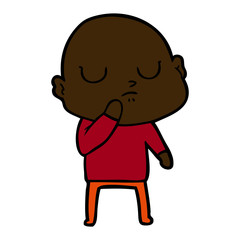 cartoon bald man