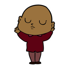cartoon bald man