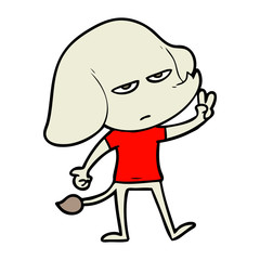 annoyed cartoon elephant
