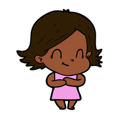 cartoon friendly girl