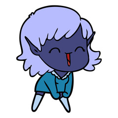 cartoon elf girl