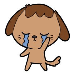 cartoon dog crying