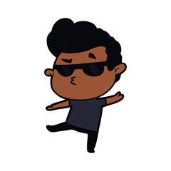 cartoon cool guy