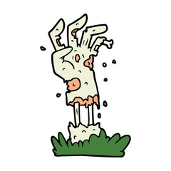 spooky zombie hand cartoon