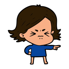 cartoon angry girl