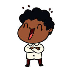 cartoon happy man