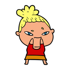 cartoon woman
