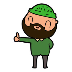 cartoon bearded man