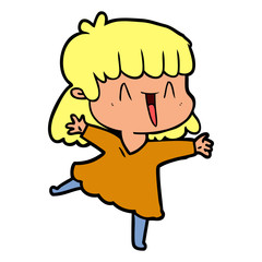 Obraz premium cartoon woman