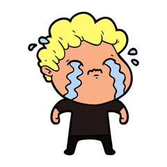 cartoon man crying