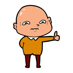 cartoon nervous man