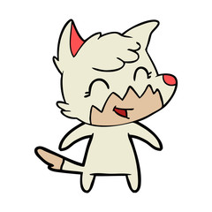 happy cartoon fox