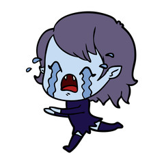 cartoon crying vampire girl